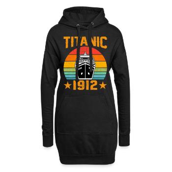 Titanic 1912 Navire de croisière - Sweat-shirt à capuche long Femme - noir - Devant