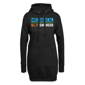 Mechanik Ingenieur Maschinenbau - Hoodie-Kleid - Schwarz - Vorne