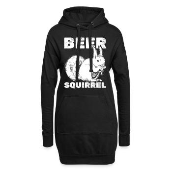 Écureuil, drôle d’amoureux des écureuils, - Sweat-shirt à capuche long Femme - noir - Devant