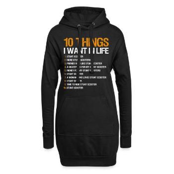 Stunt Scooter Trick Scooter Skatehalle - Hoodie-Kleid - Schwarz - Vorne