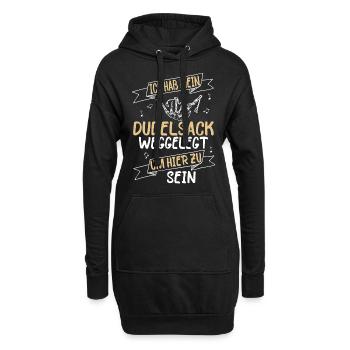 Dudelsackspieler spielt Dudelsack mit Sackpfeife - Hoodie-Kleid - Schwarz - Vorne