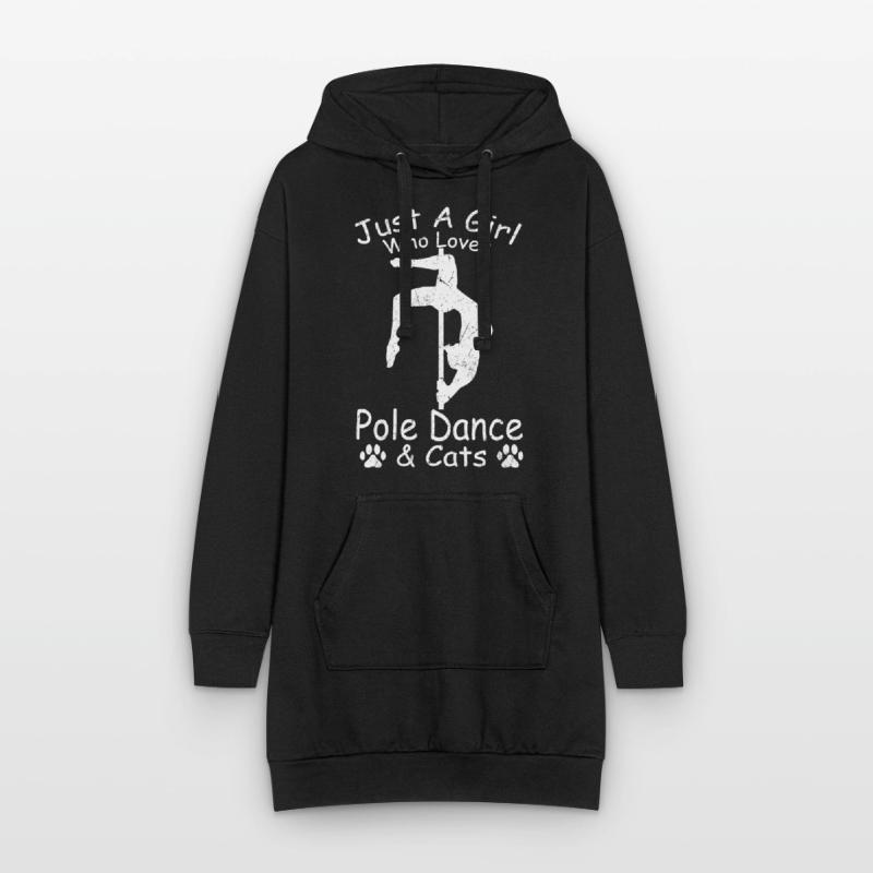 Pole Dancing - Nur ein Mädchen, das Pole Dance & Hoodie-Kleid