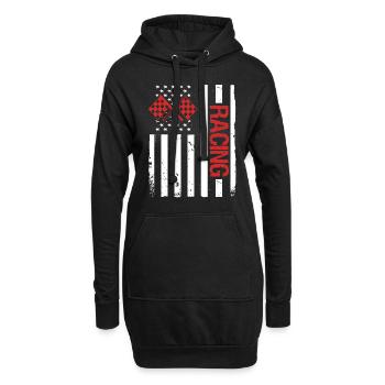 Racing Motorsport Dicton - Sweat-shirt à capuche long Femme - noir - Devant