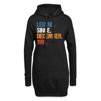 Légende depuis décembre 1991 Anniversaire - Sweat-shirt à capuche long Femme - noir - Devant