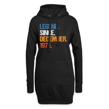 Légende depuis décembre 1975 Anniversaire - Sweat-shirt à capuche long Femme - noir - Devant