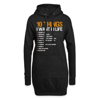 Racing Motorsport Dicton - Sweat-shirt à capuche long Femme - noir - Devant