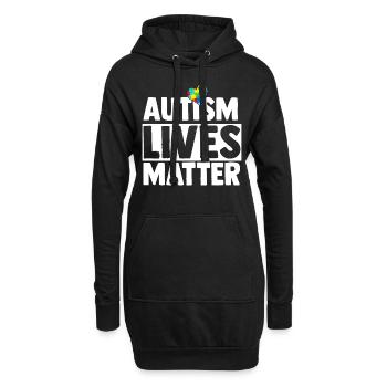 Autismus Geschenk Autist Asperger ADHS Autism - Hoodie-Kleid - Schwarz - Vorne