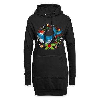 Alaska Geschenk Kinder Herren Damen USA Natur Eis - Hoodie-Kleid - Schwarz - Vorne