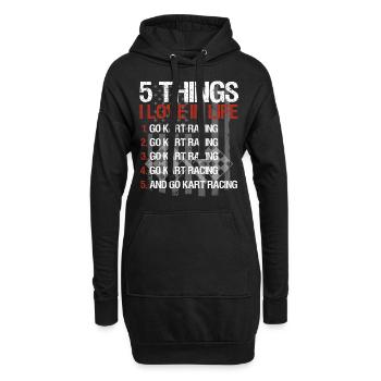 Kartsport Kart Driver Go Kart Idée cadeau - Sweat-shirt à capuche long Femme - noir - Devant
