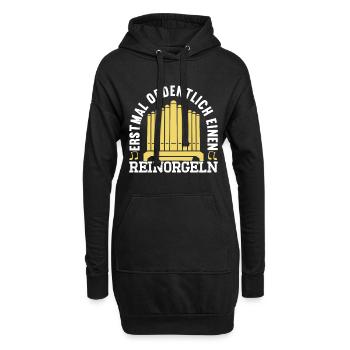 Orgel Organist - Hoodie-Kleid - Schwarz - Vorne