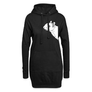 Écureuil Drôle d’écureuil Amoureux - Sweat-shirt à capuche long Femme - noir - Devant