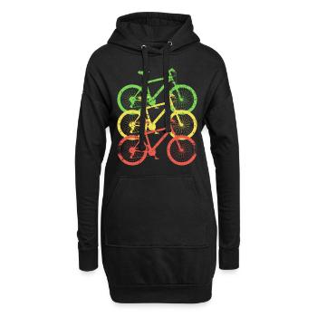 Radfahrer Lustiges Vintage Fahrrad Radfahrer - Hoodie-Kleid - Schwarz - Vorne