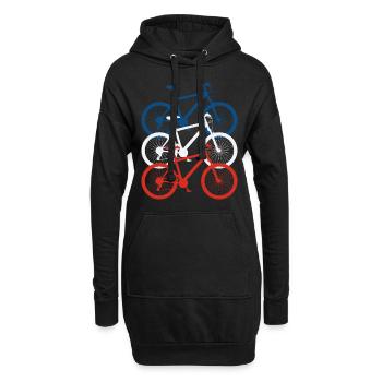 Radfahrer Lustiges Vintage Fahrrad Radfahrer - Hoodie-Kleid - Schwarz - Vorne