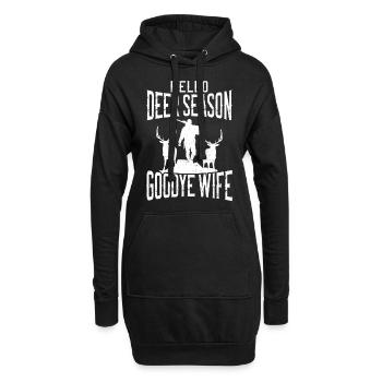 Buck Deer Hunting Hunter Husband - Hoodie-Kleid - Schwarz - Vorne