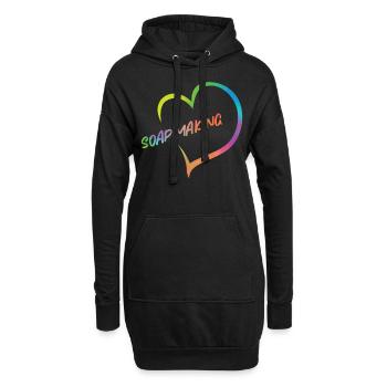 Soap Making Crafting Heart - Hoodie-Kleid - Schwarz - Vorne