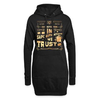 Fabrication de savon - Sweat-shirt à capuche long Femme - noir - Devant