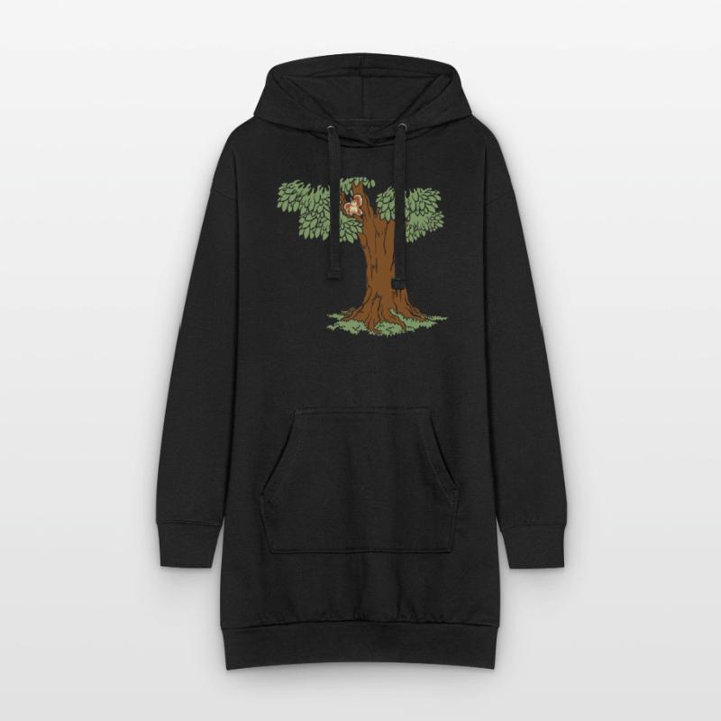 Squirrel Tree Squirrel Lover Hoodie Dress