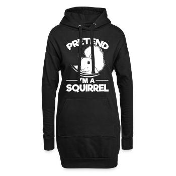 Eichhörnchen-Liebhaber Eichhörnchen süßes - Hoodie-Kleid - Schwarz - Vorne