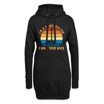 Chiropraktiker Chiropraktik Physio Retro Geschenk - Hoodie-Kleid - Schwarz - Vorne