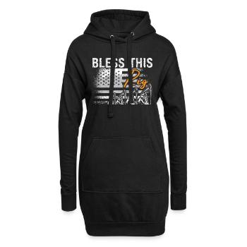 Ölfeldarbeiter Segne Diese Rig -Arbeiter Grob - Hoodie-Kleid - Schwarz - Vorne