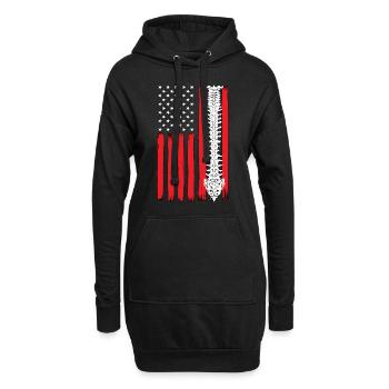 Chiropraktiker Chiropraktik Physio Coole Geschenk - Hoodie-Kleid - Schwarz - Vorne