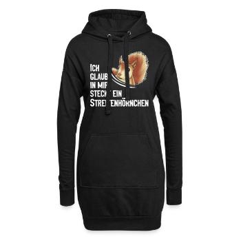 Eichhörnchen - Ich Glaub In Mir Steckt Ein - Hoodie-Kleid - Schwarz - Vorne