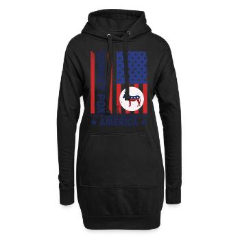 La variole de l’âne La maladie qui détruit l’Amérique Drôle - Sweat-shirt à capuche long Femme - noir - Devant