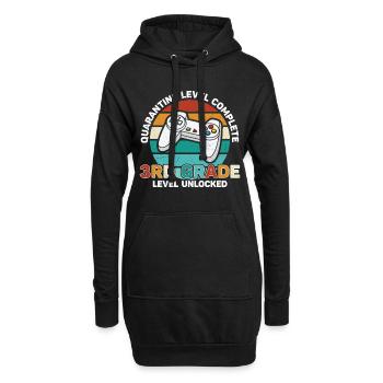 Zurück zur Schule Videospieler 3. Klasse - Hoodie-Kleid - Schwarz - Vorne