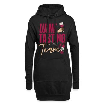 Sommelier Wine Drinking Tasting - Hoodie-Kleid - Schwarz - Vorne