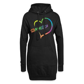 Sommelier Wine Drinking Tasting - Hoodie-Kleid - Schwarz - Vorne