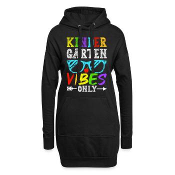 Groovy Hello Kindergarten Vibes Retro Lehrer - Hoodie-Kleid - Schwarz - Vorne