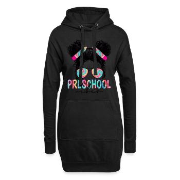 Vorschul-Vibes süße Retro zurück zur Schule, Jungs, - Hoodie-Kleid - Schwarz - Vorne