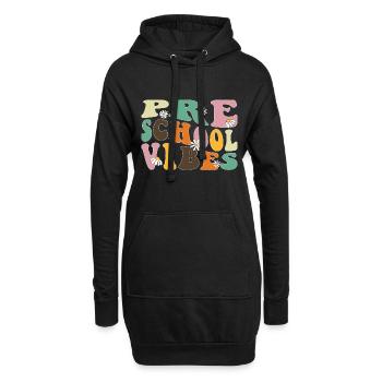 Vorschul-Vibes süße Retro zurück zur Schule, Jungs, - Hoodie-Kleid - Schwarz - Vorne