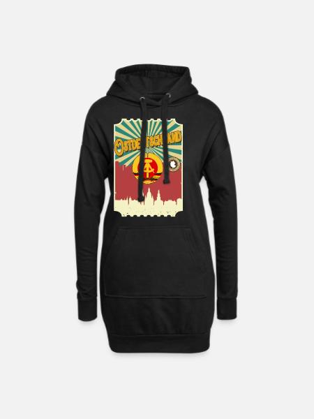 Ostdeutschland Tshirt Herren Ossi Dresden NVA DDR - Hoodie-Kleid - Schwarz