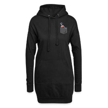 Sommelier Wine Drinking Tasting - Hoodie-Kleid - Schwarz - Vorne