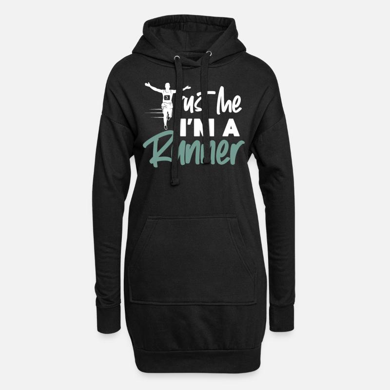 Running Runner Half Marathon Trust - Hoodie-Kleid - Schwarz