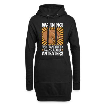 Parlez de fourmiliers d’Amérique du Sud - Sweat-shirt à capuche long Femme - noir - Devant