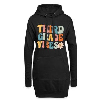 Vibrations de troisième année - 3rd Grade Team Retro 1st Day - Sweat-shirt à capuche long Femme - noir - Devant