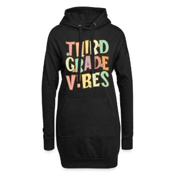 Vibrations de troisième année - 3rd Grade Team Retro 1st Day - Sweat-shirt à capuche long Femme - noir - Devant