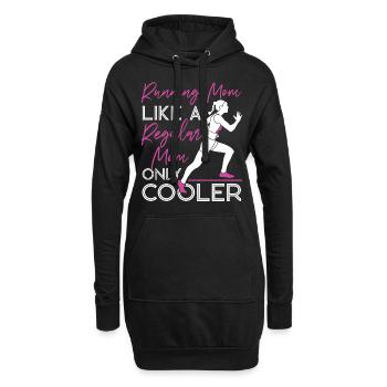 Running Runner Semi-Marathon Maman - Sweat-shirt à capuche long Femme - noir - Devant