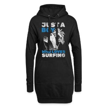 Surfboard Surfer Nur ein Junge, der das Surfen und - Hoodie-Kleid - Schwarz - Vorne