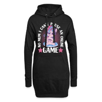 Joueurs de jeu - Sweat-shirt à capuche long Femme - noir - Devant