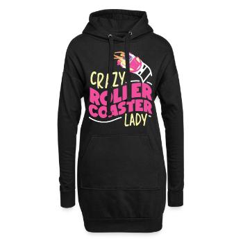 Roller Coaster Girl Crazy Roller - Hoodie-Kleid - Schwarz - Vorne