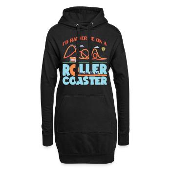Montagnes russes que je préférerais être sur A - Sweat-shirt à capuche long Femme - noir - Devant
