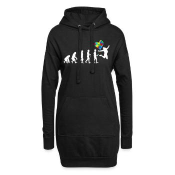 Autismus Geschenk Autist Asperger ADHS Autism - Hoodie-Kleid - Schwarz - Vorne
