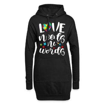 Autismus Geschenk Autist Asperger ADHS Autism - Hoodie-Kleid - Schwarz - Vorne
