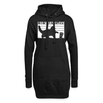 Propriétaire de chat Amoureux des chats Drôle de chat - Sweat-shirt à capuche long Femme - noir - Devant