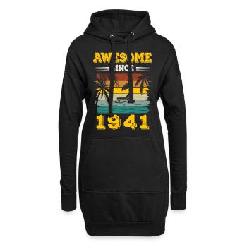 Génial depuis 1941 Vintage Cadeau d’anniversaire - Sweat-shirt à capuche long Femme - noir - Devant