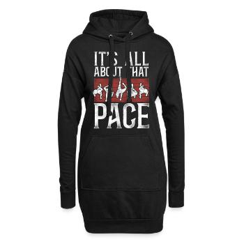 Running Runner Half Marathon - Hoodie-Kleid - Schwarz - Vorne