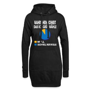 Wahrscheinlichkeit dass ich Grün wähle Null T-Shi - Hoodie-Kleid - Schwarz - Vorne